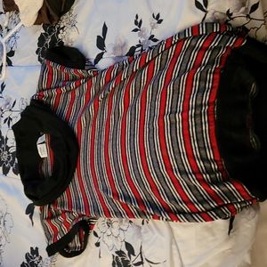 2 tunic crop neck shirts
